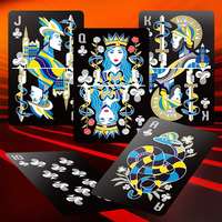 Cartes à jouer format Bridge For Serpent's Cycle, 54 cartes, 58x88mm, en plastique noir, finition mate, personnalisable, revêtement unique, modèle