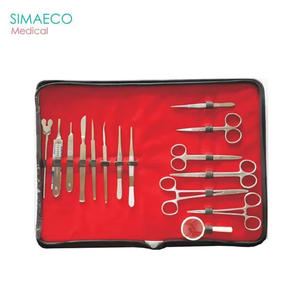 Kit de dissection en acier inoxydable de 14 pièces, instruments chirurgicaux à commande mécanique pour la chirurgie générale, marque SIMAECO-CE - Product Image 1