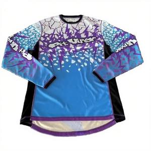 Diseño personalizado de motocicleta de carreras de montaña Jersey de secado rápido que absorbe el sudor sublimación de impresión de manga larga Jersey de ciclismo - Product Image 1