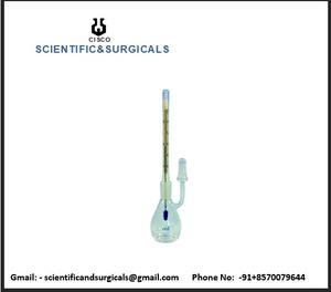 Picnómetro Mecánicamente Resistente a los Productos Químicos con Termómetro Integrado, Capacidad de 10-100 ml - Product Image 3