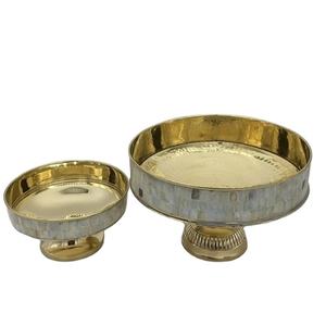 Juego de cuencos únicos para el hogar, Juego de 2 tazones de cocina para Hotel, vajilla de comedor, vajilla de latón con acabado dorado, cuencos de forma redonda - Product Image 1