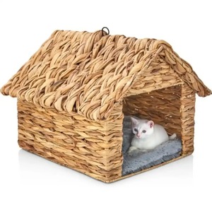 Nouveautés : Nid pour animaux en jacinthe d'eau, tressé à la main, lit pour animaux, maison pour chiens en fibre écologique - Product Image 6