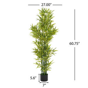 Modern Green Artificial Bamboo Tree with Pot Set of 2 for Home Garden Decoration Natural Style <b>Wedding</b> Thanksgiving <b>Ornament</b> - Product Image 4