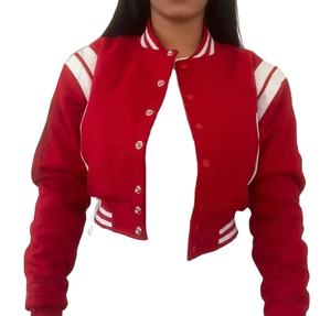 Chaqueta Universitaria de Primera Calidad para Hombre, Chaqueta de Béisbol de Lana, Chaqueta Deportiva de Invierno, Transpirable, con Parches, Logotipo Frontal, 2026 - Product Image 3