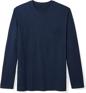 Décontracté et polyvalent, ce t-shirt à poche à manches longues de coupe régulière Impression personnalisée Logo personnalisé T-shirts de qualité du Bangladesh - Product Image 4