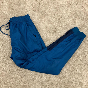 Men's Casual Straight Leg <b>Trousers</b> Custom Embroidered Logo Breathable Waterproof Windbreaker Polyester Nylon Track <b>Elastic</b> <b>Waist</b> - Product Image 1