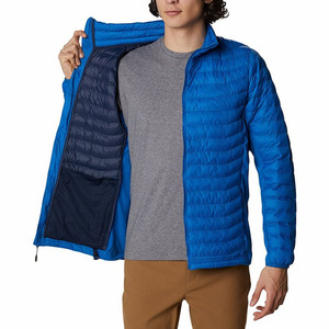 Chaqueta Acolchada Impermeable y Cortavientos con Capucha Personalizada, Color Azul Cielo, para Hombre, Talla Grande, Invierno, Moda Londinense, Estilo Urbano, Bordada - Product Image 4