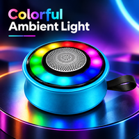 Speaker Bluetooth 5.3 Mini Portabel dengan Lampu RGB TWS Stereo Kartu TF Panggilan Bebas Genggam Tipe C Speaker Nirkabel Isi Ulang