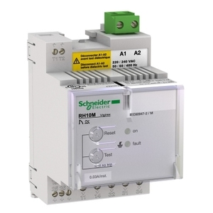 Relè di Protezione da Corrente Residua SCHNEIDER ELECTRIC 56100 VigiPacT RH10M 30mA 12/24VAC 50/60Hz 12/48VDC Montaggio su Guida DIN - Product Image 1