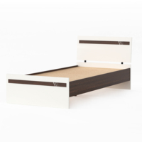 Lit simple en bois d'ingénierie Bluewud Pollo sans rangement