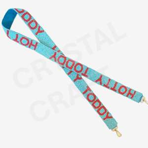 Vandy Design Sangles de sac en perles de rocaille en or blanc personnalisées Accessoires à la mode avec sangle de sac à main perlée - Product Image 5