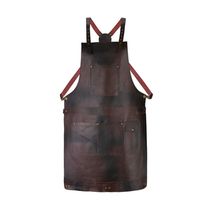 Tendance cuir de vachette 2 tonnes cuir de haute qualité Sun Faded Galas & Men Bib - Product Image 2