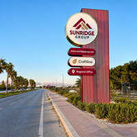 Panneau publicitaire extérieur personnalisé non éclairé pour centre commercial et magasin de détail