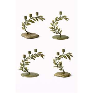 Wholesale Wrought Iron <b>Tree</b> Shape Candle Holder | <b>Decorative</b> Metal Plant Motif Taper Stand | Custom Finish Holiday & Event <b>Decor</b> - Product Image 4