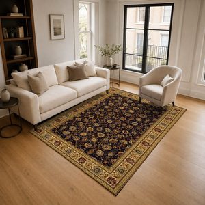 <b>RUGS</b> DEPOT LXDP-0457 Wholesale Red Burgundy Traditional Medallion Digital Printed Machine Washable Chenille Area <b>Rug</b> <b>Non</b> <b>Slip</b> - Product Image 2