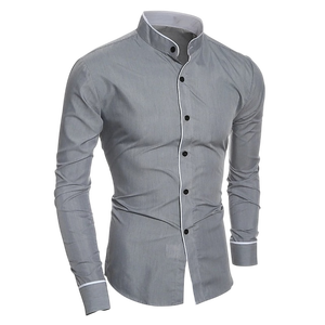 Chemise habillée élégante bleu clair pour homme, coupe ajustée, manches longues, boutonnée, idéale pour le bureau, les occasions formelles, les mariages et les soirées, style chic - Product Image 3