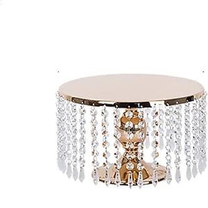 Présentoir de gâteaux en métal or Rose de forme ronde, présentoir de desserts pour fête à domicile, service de desserts - Product Image 4