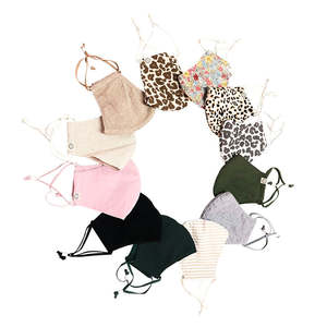 Paño de algodón 150-200gsm orgánico impreso bufanda lavable reutilizable máscaras faciales ajustables con diseño - Product Image 2