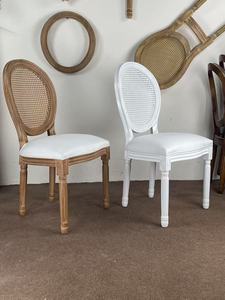 Chaise <span class=keywords><strong>de</strong></span> salle à manger en bois scandinave moderne Lewis Home Hotel, cadre en acier inoxydable et bois massif, rembourrée, style français, design creux - Product Image 5