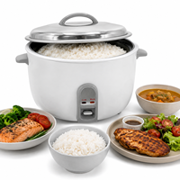 Vente flash - Cuiseur à riz électrique en acier inoxydable grande capacité avec fonction de maintien au chaud pour restaurant, hôtel, buffet, salle à manger