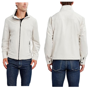 Chaqueta cortavientos informal y ligera con cremallera completa para hombre, chaqueta de golf resistente a la intemperie, chaqueta sostenible personalizada, bombardero con letras divididas - Product Image 6