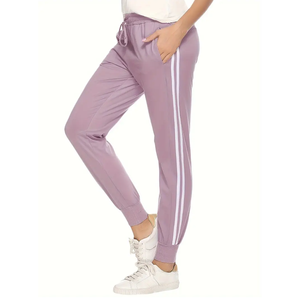 Wholesale New Custom Made Women's High Quality Gym Sports Sweatpants Mid-Waist <b>Joggers</b> Canvas Casual Drawstring <b>Stacked</b> Workout - Product Image 1