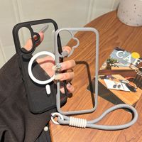 Pour IPhone16 Plus étui de téléphone portable magnétique Transparent 15 Pro max couleur acrylique 14 étui de protection