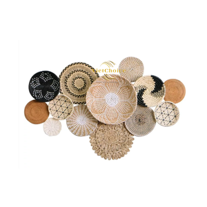 Eco Seagrass Traditional Woven Wall Plate Hanging <b>Decor</b> for Wedding & Anniversary-Best Price - Product Image 1