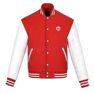 OEM Manufacturer's Premium Leather Baseball Jacket for Men Customizable Casual Wear Stand Collar Covered <b>Button</b> Breathable - Product Image 1