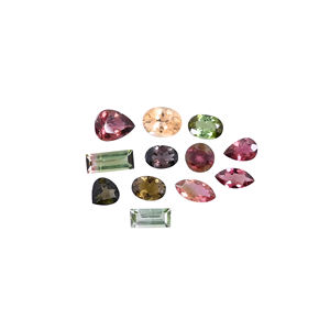 Lote de formas mixtas de 10.00cts, 12 Uds., lote de turmalina múltiple Natural de 6x6mm a 10x4mm, piedra preciosa suelta para fabricación de joyas - Product Image 1