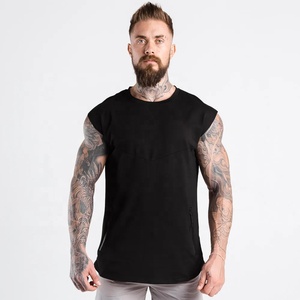 Plain 65% Cotton 35% Polyester Gym Tank <b>Top</b> for Men Bodybuilding <b>Sleeveless</b> Singlet Vest Oversize Gym Apparel Blank Fitness Wear - Product Image 5