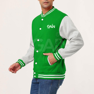 OEM ODM แจ็กเก็ตเลตเตอร์แมนสำหรับผู้ชาย, แจ็กเก็ตฤดูหนาวทันสมัยผ้าวูลและผ้าฝ้ายสไตล์นักศึกษาเหมาะสำหรับเป็นทีม - Product Image 3