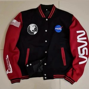 Para hombre calle béisbol chaqueta Otoño Invierno a prueba de viento bordado decorativo bolsillo impermeable abrigo - Product Image 3