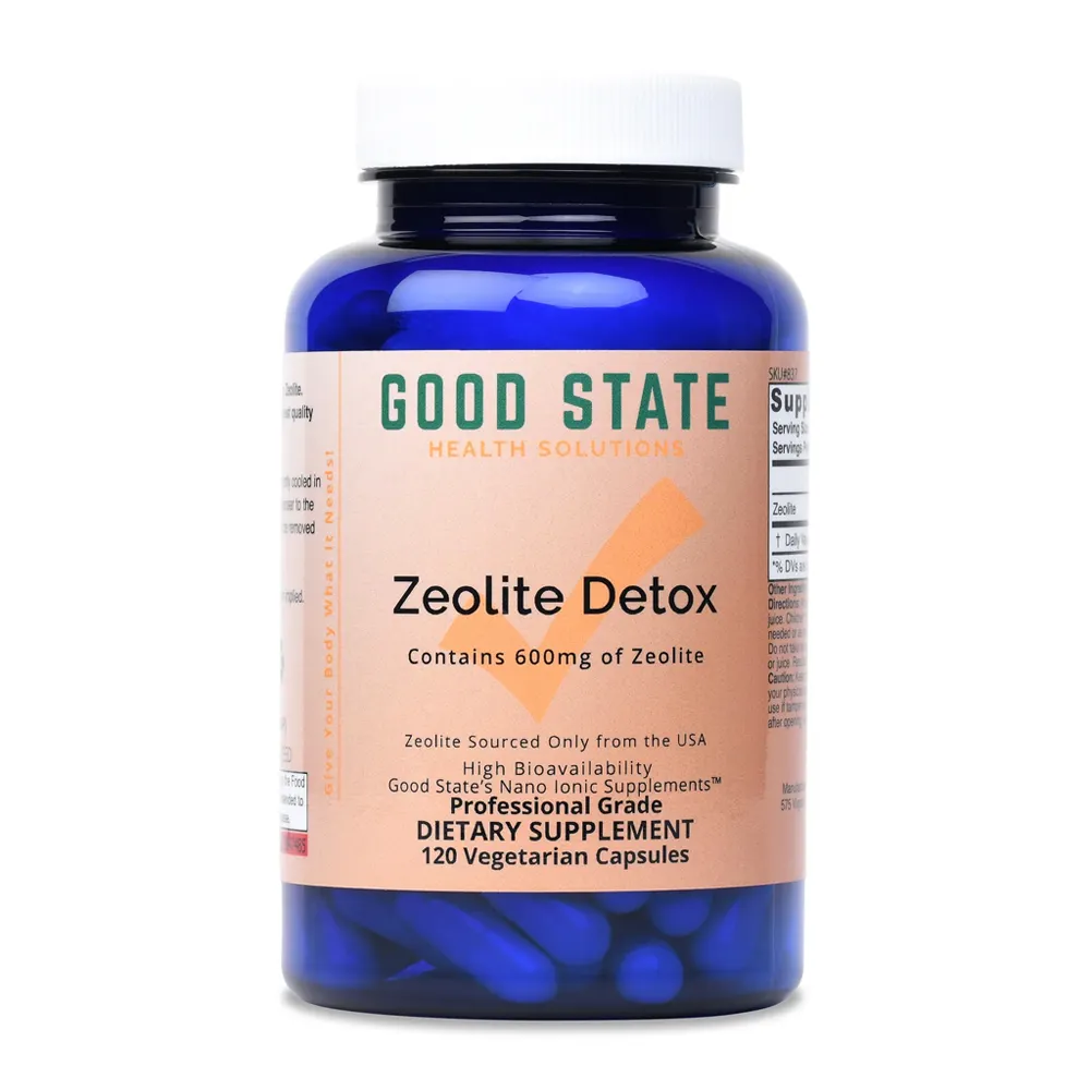 Good State Organic Zeolite Detox - 120 Veggie Cápsulas Suplemento Dietético de Qualidade Premium. Cápsulas Vegetarianas