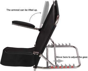 IRIS LB-001 Respaldo de Cama Ajustable con Reposabrazos, Silla Plegable Portátil para Sentarse, Soporte de Espalda para Leer, Reposacabezas para Cama - Product Image 3