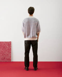 กางเกงยีนส์ผู้ชายเอวกลางผ้าเดนิมผสมสแปนเด็กซ์/คอตตอน ระบายอากาศได้ดี ลายพิมพ์ 3 มิติ ทรงขาตรง สไตล์ลำลองและเป็นทางการ เหมาะสำหรับใส่ในชีวิตประจำวัน - Product Image 4