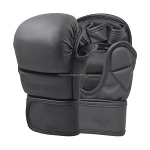 Premium MMA Sanda Shooter Gloves PU Leather Half Finger Hook Loop Closure Boxing Sparring Training Durable Breathable Custom - Product Image 4