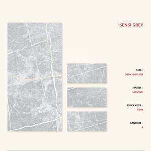 Sensi Grey 600x1200mm Azulejos de porcelana antideslizantes 60x120cm Cuerpo completo Esmaltado 24x48in Cerámica Piso Pared Diseño rústico - Product Image 1