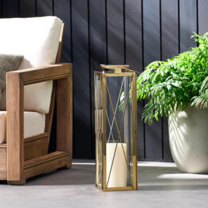 Wholesale <b>Large</b> Gold Metal Handmade Modern Outdoor Candle Holders Lanterns & <b>Jars</b> Christmas Ornament Home Decorative Candelabra - Product Image 6