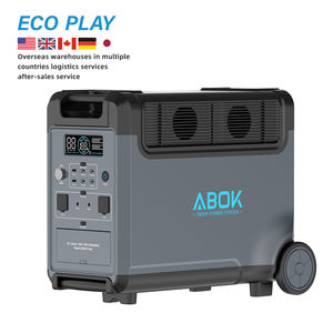ABOK Station Portable 3600W Grande Capacité 3840Wh LiFePO4 Batterie 4000 + cycles 2000W Panneau Solaire Charge Voiture US Plug Pure Sine - Product Image 1