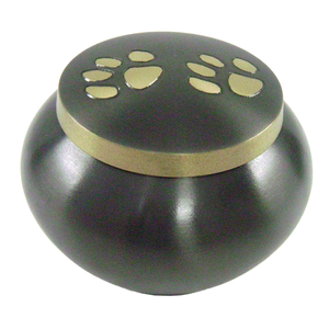 Urna Funeraria de Metal Premium para Mascotas Odyssey, Diseño Moderno con Tapa Grabada con Huella, Urna Conmemorativa para Cenizas de Mascotas Queridas - Product Image 5