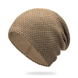Gorro de Punto Sólido para Hombre y Mujer, Gorro Cálido de Invierno y Otoño, Gorro de Punto Elástico Suave, Gorros Unisex Clásicos para Clima Frío - Product Image 1