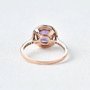 Amethyst Zircon Stone <b>Ring</b> 925 Sterling Silver Classic Design <b>Women</b> Girl Wedding Band Engagement <b>Ring</b> <b>Fashion</b> Jewelry Wholesale - Product Image 3