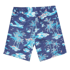 กางเกงว่ายน้ำขาสั้นสำหรับผู้ชายกางเกงขาสั้นพิมพ์ลายต้นปาล์มทำจากโพลีเอสเตอร์ตรงสำหรับชายหาด - Product Image 5