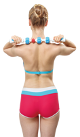 ALLWINWIN MSK109 Bâton de massage - Rouleau de massage musculaire à petites billes pour les jambes