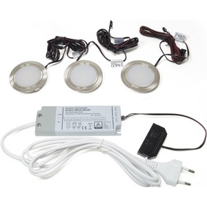 ชุด 3 ชิ้น วอร์มไวท์ 12V 12W ชิป LED แบบฝัง โครงสีสแตนเลส รุ่น L&S - Product Image 1