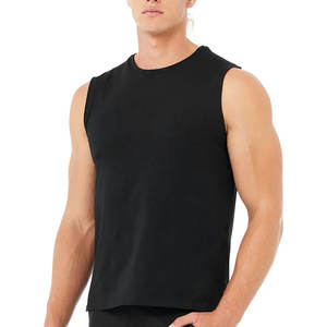 Camiseta sin mangas de algodón con logo personalizado para hombre, ropa deportiva para gimnasio, Fitness, correr - Product Image 4