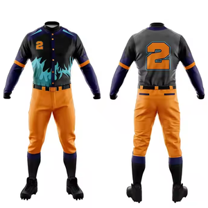 ชุดเบสบอลแบบระบายอากาศได้ชุดเครื่องแบบเครื่องแบบเบสบอลแบบเต็มชุดมีบริการ OEM - Product Image 1