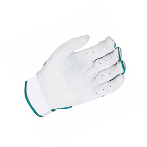 ถุงมือตีลูกเบสบอล Lamatex สีขาวเขียว หนังแท้ สำหรับมือซ้ายและขวา ระบายอากาศได้ดี บุฟองน้ำ ปิดด้วยแถบตีนตุ๊กแก เหมาะสำหรับผู้ใหญ่ทุกเพศ ใช้สำหรับฝึกซ้อม - Product Image 4