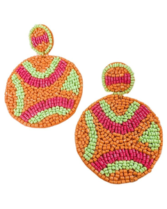 Boucles d'oreilles à clip en perles de rocaille motif Lapin de baseball, légères, tendance Pâques, modèles pendantes, perles post-designées - Product Image 6